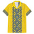 Blue Ukraine Folk Patterns Family Matching Puletasi and Hawaiian Shirt Simple Style