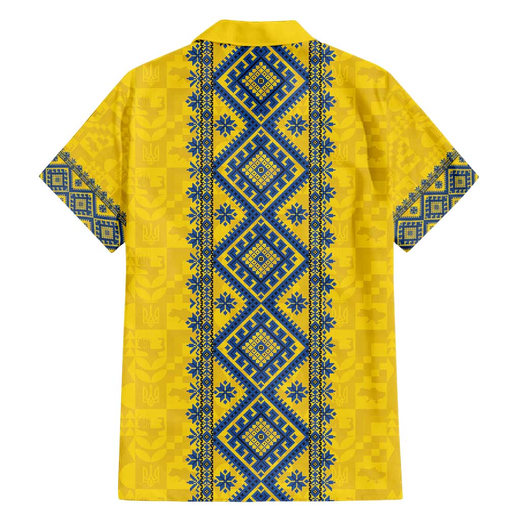 Blue Ukraine Folk Patterns Family Matching Puletasi and Hawaiian Shirt Simple Style