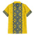 Blue Ukraine Folk Patterns Family Matching Puletasi and Hawaiian Shirt Simple Style
