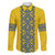 Blue Ukraine Folk Patterns Family Matching Puletasi and Hawaiian Shirt Simple Style