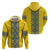 Blue Ukraine Folk Patterns Hoodie Simple Style