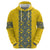 Blue Ukraine Folk Patterns Hoodie Simple Style