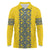 Blue Ukraine Folk Patterns Long Sleeve Polo Shirt Simple Style