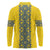 Blue Ukraine Folk Patterns Long Sleeve Polo Shirt Simple Style
