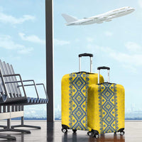 Blue Ukraine Folk Patterns Luggage Cover Simple Style
