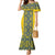 Blue Ukraine Folk Patterns Mermaid Dress Simple Style