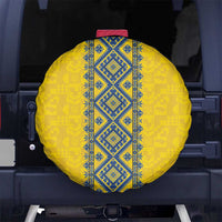 Blue Ukraine Folk Patterns Spare Tire Cover Simple Style