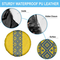 Blue Ukraine Folk Patterns Spare Tire Cover Simple Style