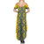 Blue Ukraine Folk Patterns Summer Maxi Dress Simple Style