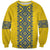Blue Ukraine Folk Patterns Sweatshirt Simple Style