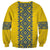Blue Ukraine Folk Patterns Sweatshirt Simple Style