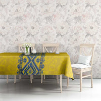 Blue Ukraine Folk Patterns Tablecloth Simple Style