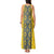 Blue Ukraine Folk Patterns Tank Maxi Dress Simple Style