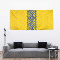 Blue Ukraine Folk Patterns Tapestry Simple Style