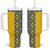 Blue Ukraine Folk Patterns Tumbler With Handle Simple Style