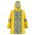 Blue Ukraine Folk Patterns Wearable Blanket Hoodie Simple Style