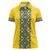 Blue Ukraine Folk Patterns Women Polo Shirt Simple Style