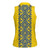 Blue Ukraine Folk Patterns Women Sleeveless Polo Shirt Simple Style