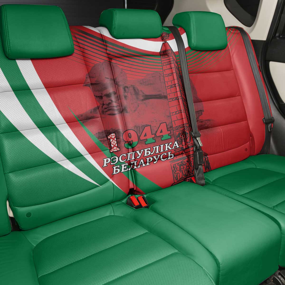 Belarus Independence Day Back Car Seat Cover Brest Fortress And Victory Square