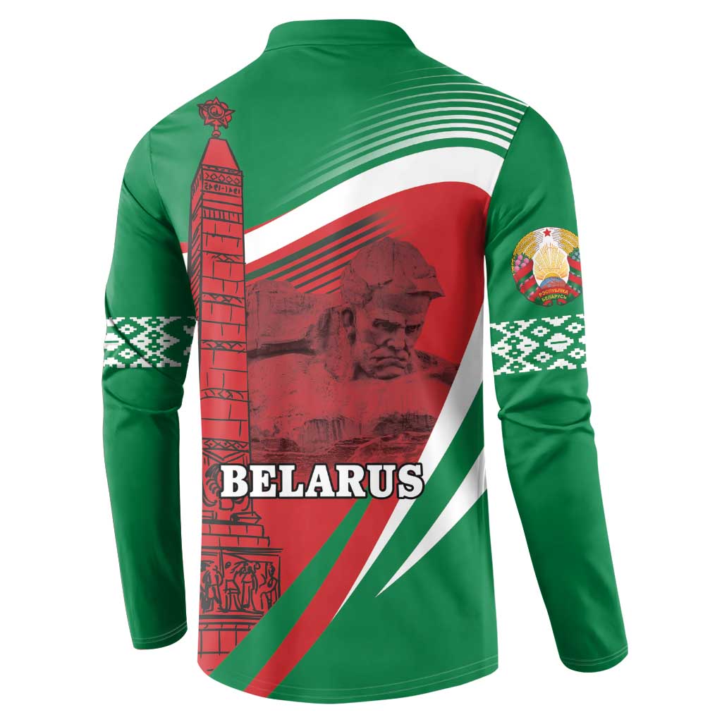 Belarus Independence Day Button Sweatshirt Brest Fortress And Victory Square