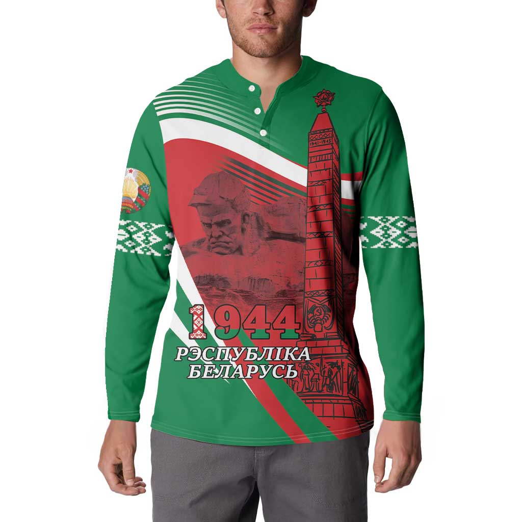 Belarus Independence Day Button Sweatshirt Brest Fortress And Victory Square