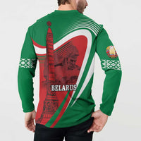 Belarus Independence Day Button Sweatshirt Brest Fortress And Victory Square