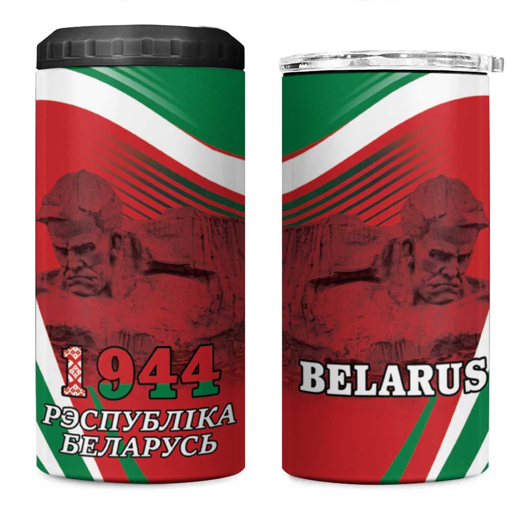 Belarus Independence Day 4 in 1 Can Cooler Tumbler Brest Fortress And Victory Square