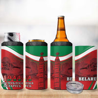 Belarus Independence Day 4 in 1 Can Cooler Tumbler Brest Fortress And Victory Square