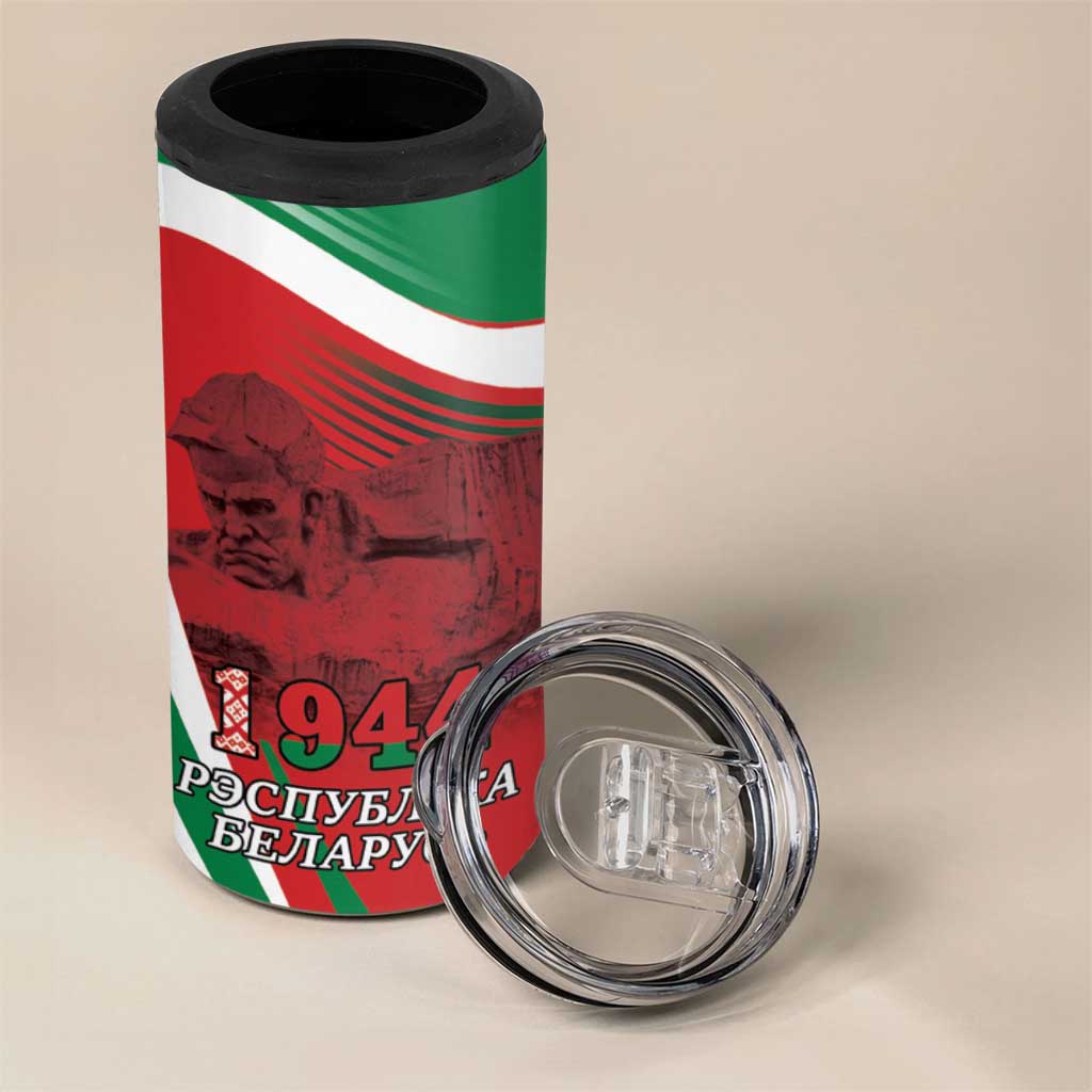Belarus Independence Day 4 in 1 Can Cooler Tumbler Brest Fortress And Victory Square