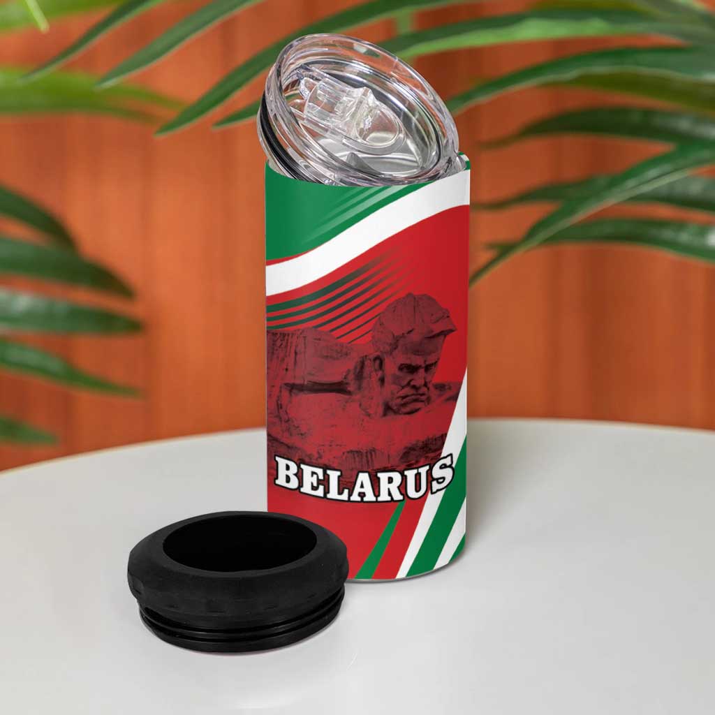 Belarus Independence Day 4 in 1 Can Cooler Tumbler Brest Fortress And Victory Square
