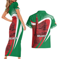 Belarus Independence Day Couples Matching Short Sleeve Bodycon Dress and Hawaiian Shirt Brest Fortress And Victory Square