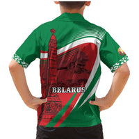 Belarus Independence Day Family Matching Mermaid Dress and Hawaiian Shirt Brest Fortress And Victory Square