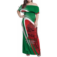 Belarus Independence Day Family Matching Off Shoulder Maxi Dress and Hawaiian Shirt Brest Fortress And Victory Square