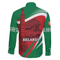 Belarus Independence Day Family Matching Off Shoulder Short Dress and Hawaiian Shirt Brest Fortress And Victory Square