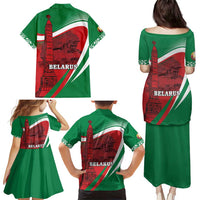 Belarus Independence Day Family Matching Puletasi and Hawaiian Shirt Brest Fortress And Victory Square