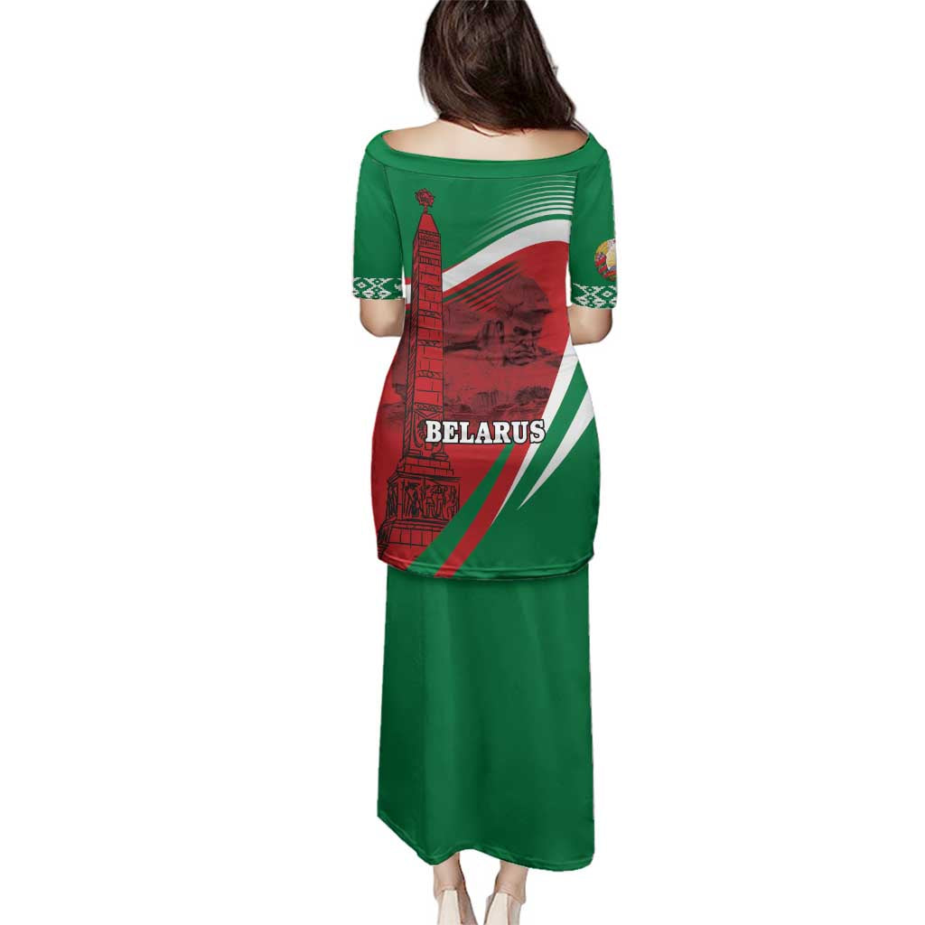 Belarus Independence Day Family Matching Puletasi and Hawaiian Shirt Brest Fortress And Victory Square