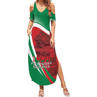 Belarus Independence Day Family Matching Summer Maxi Dress and Hawaiian Shirt Brest Fortress And Victory Square