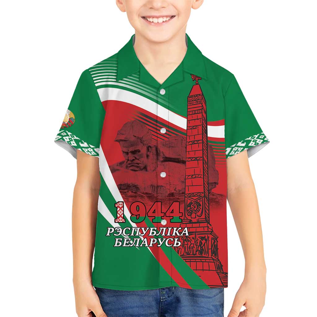 Belarus Independence Day Family Matching Tank Maxi Dress and Hawaiian Shirt Brest Fortress And Victory Square