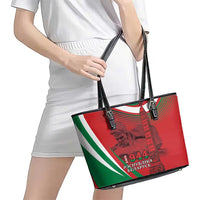 Belarus Independence Day Leather Tote Bag Brest Fortress And Victory Square