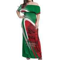 Belarus Independence Day Off Shoulder Maxi Dress Brest Fortress And Victory Square