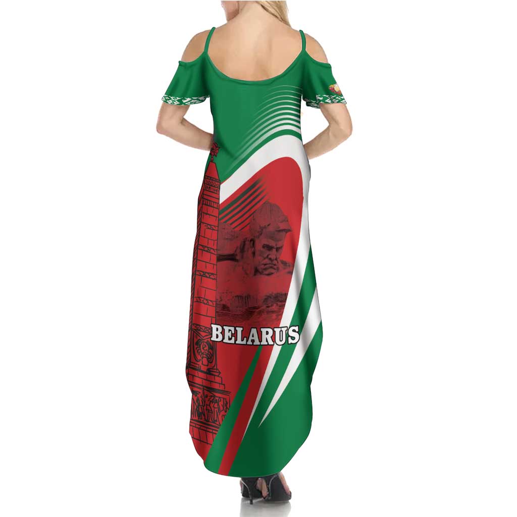 Belarus Independence Day Summer Maxi Dress Brest Fortress And Victory Square