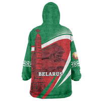 Belarus Independence Day Wearable Blanket Hoodie Brest Fortress And Victory Square