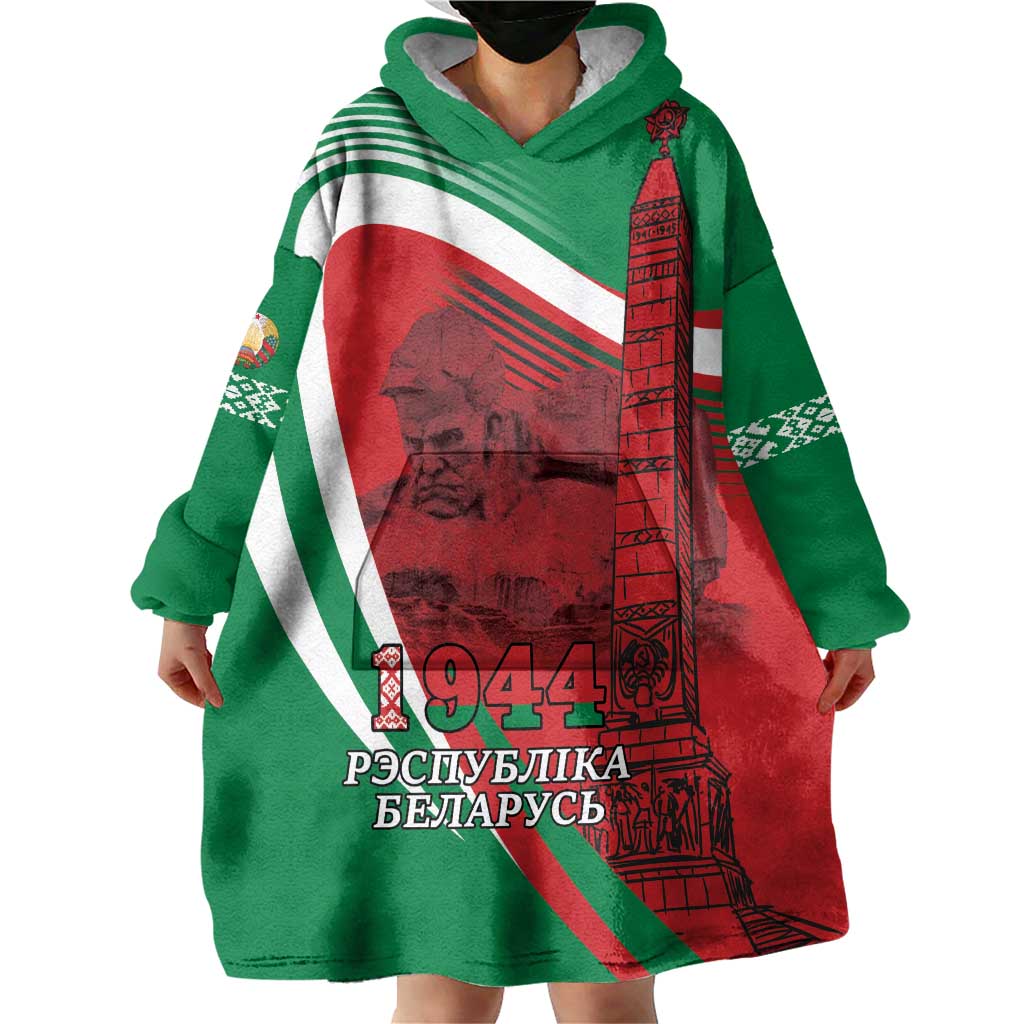 Belarus Independence Day Wearable Blanket Hoodie Brest Fortress And Victory Square
