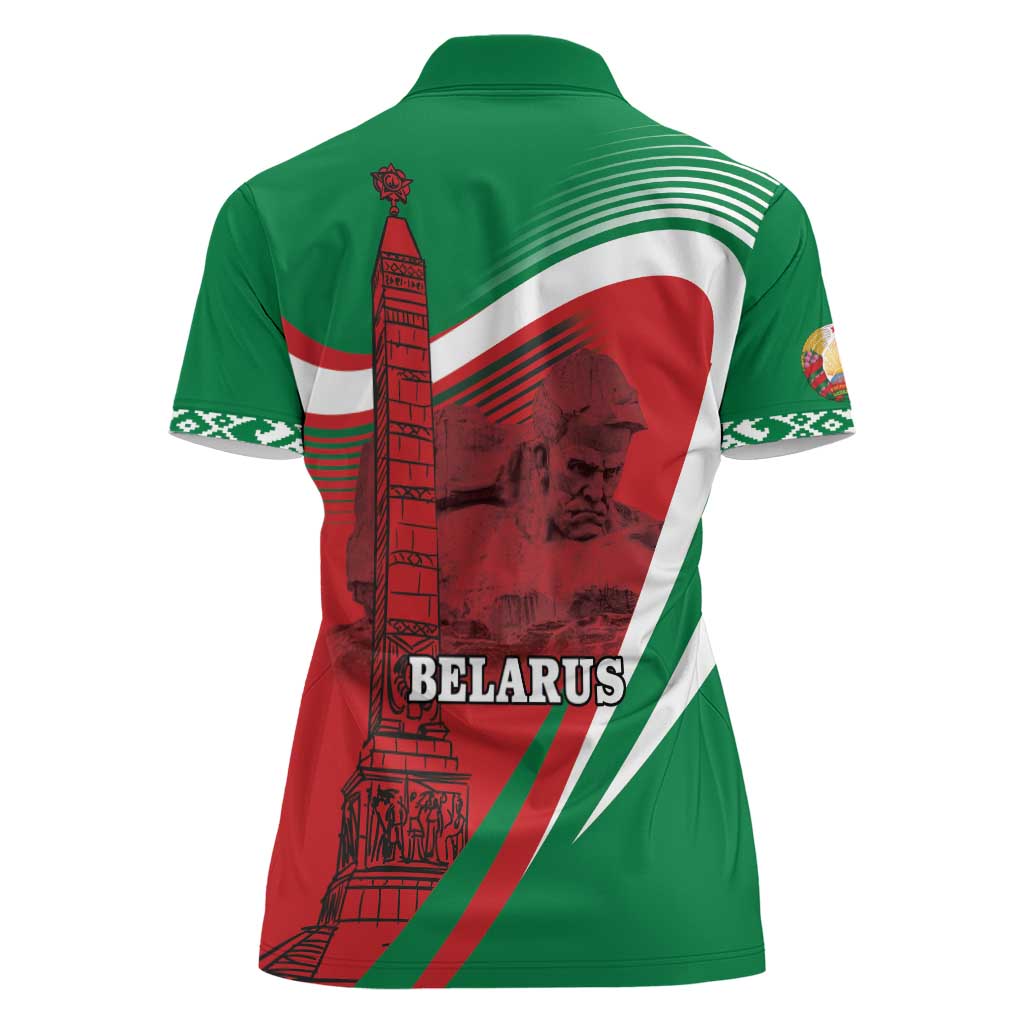 Belarus Independence Day Women Polo Shirt Brest Fortress And Victory Square