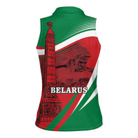 Belarus Independence Day Women Sleeveless Polo Shirt Brest Fortress And Victory Square
