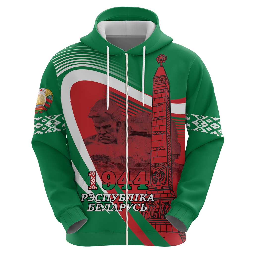 Belarus Independence Day Zip Hoodie Brest Fortress And Victory Square