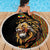 Ethiopia Beach Blanket Ethiopian Lion Style Pattern - Wonder Print Shop