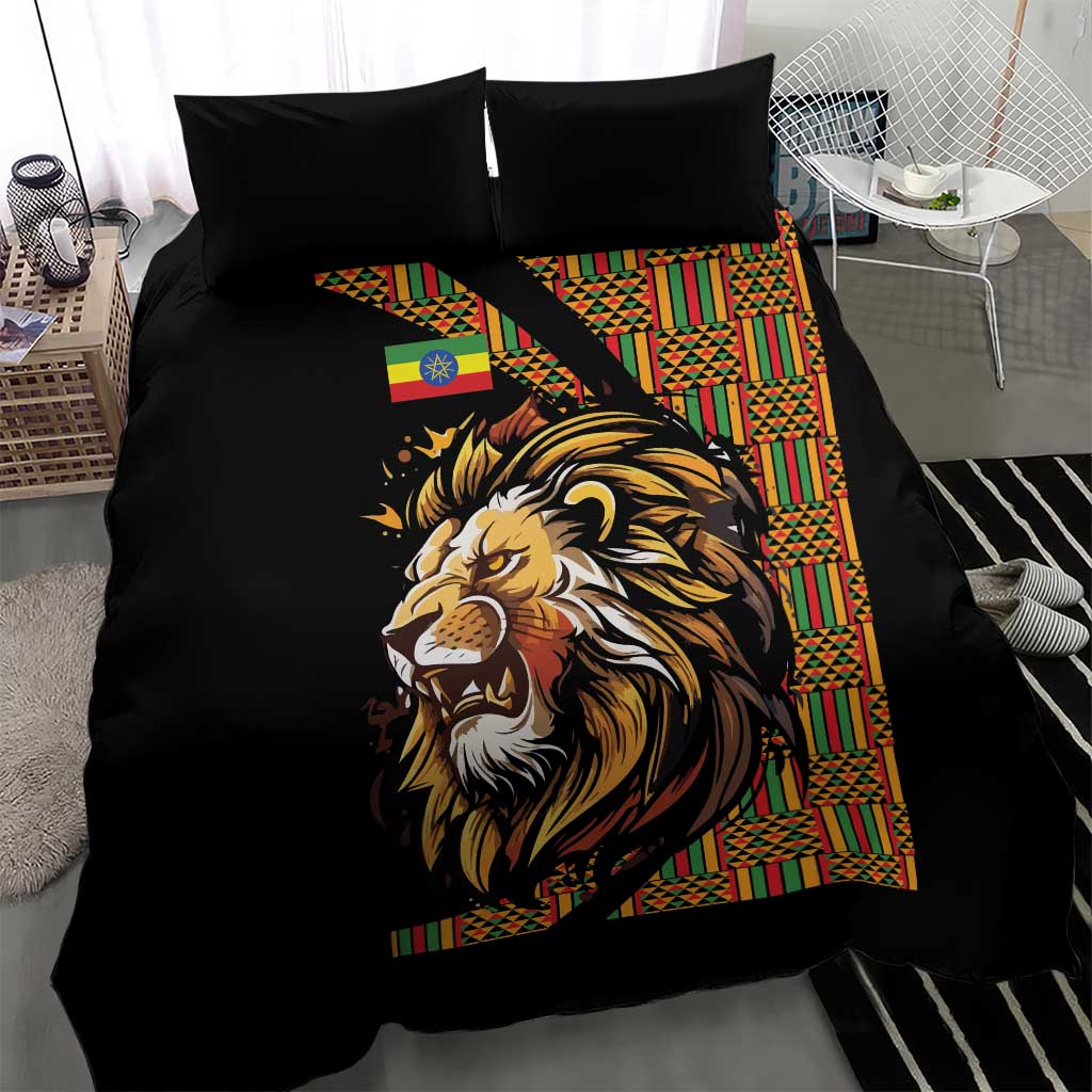 Ethiopia Bedding Set Ethiopian Lion Style Pattern - Wonder Print Shop