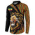Ethiopia Button Sweatshirt Ethiopian Lion Style Pattern - Wonder Print Shop