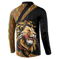 Ethiopia Button Sweatshirt Ethiopian Lion Style Pattern - Wonder Print Shop